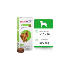 Antipulgas e Carrapatos Bravecto MSD para Cães de 10 a 20 kg - comprar online