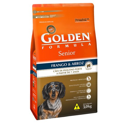 Ração Golden Fórmula Mini Bits Sênior 7+ Frango e Arroz