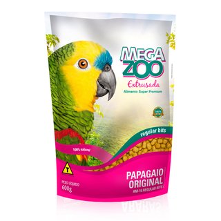 Ração Mega Zoo Extrusada Papagaios Regular 600g
