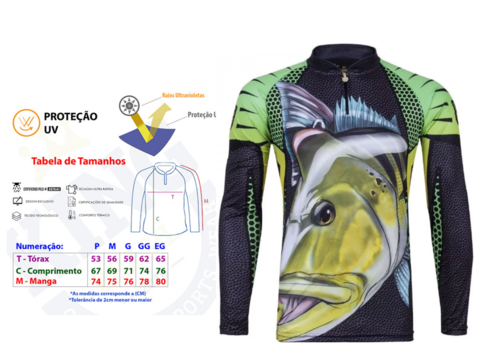 kit Pescador Bolsa Para Vara + Chapéu com Proteção solar + Camisa King Uv50+ Brinde na internet