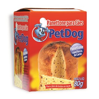 Panettone Pet Dog para Cães Sabor Carne - 80 g