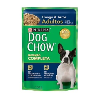 Ração Nestlé Purina Dog Chow Adultos Raças Pequenas Sachê Frango e Arroz
