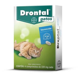 Vermífugo Drontal Gatos - Bayer - caixa 4 comprimidos