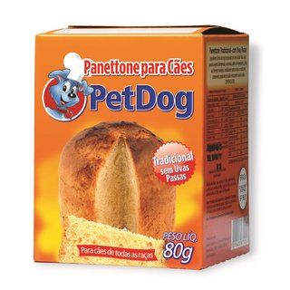 Panettone Pet Dog para Cães Sabor Tradicional - 80 g