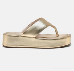 Sandália Tamanco Via Marte Flatform Dourado 23-18416-01n - comprar online