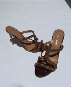 Tamanco Linhaça Bronze - Paula Marcelino Shoes