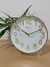 Relógio Silencioso Parede Cor Dourado Branco 25cm 6480 - comprar online