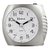 Relógio Silencioso Despertador Preto Prata Branco Novo Luz Herweg 2586