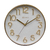 Relógio Silencioso Parede Cor Dourado Branco 25cm 6480