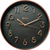 Relógio Parede Silencioso Preto Fosco Rose / Cromado 30 Cm Herweg 6493 - comprar online