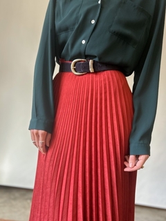 The Pleaded Brick Skirt - comprar online