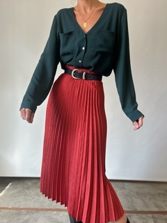 The Pleaded Brick Skirt - DMOD Vintage