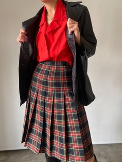 The Check Midi Skirt - DMOD Vintage