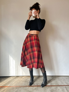 The Check Red Midi Skirt en internet