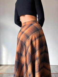 Imagen de The Check Orange Midi Skirt