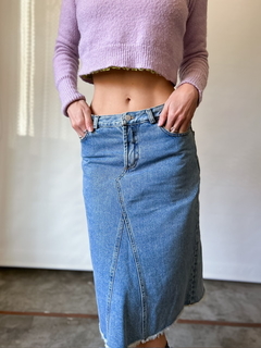 The Denim Midi Skirt - tienda online