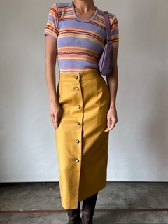 The Wool Mustard Skirt