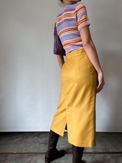 The Wool Mustard Skirt - comprar online