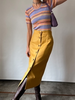 The Wool Mustard Skirt - DMOD Vintage