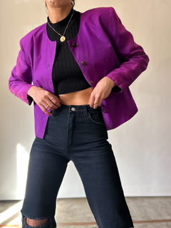 The Purple Silk Blazer