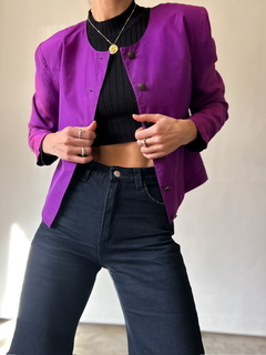 The Purple Silk Blazer - tienda online