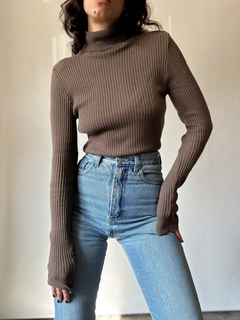 The Brown Knit Turtleneck