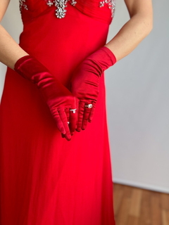 The Satin Red Gloves