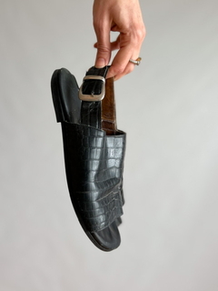 The Black Leather Sandals - comprar online