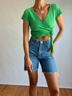 The Green Wrap Top