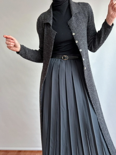 The Pleaded Grey Skirt - comprar online