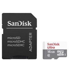 Micro SD con Adaptador Sandisk 16GB Clase 10 - 001 - comprar online