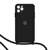 Funda iPhone 11 Pro Max soga correa silicona felpa y logo - tienda online