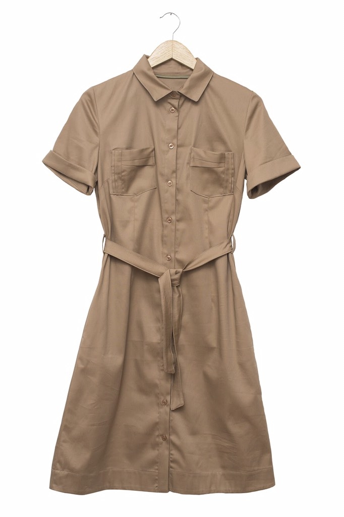 Vestido camisero camel sale