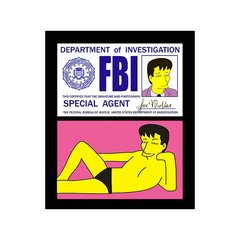 Credencial Doble FBI Mulder - The SImpsons Expedientes X - XFiles