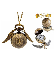 Colgante Collar Snitch Bronce con Reloj - Harry Potter