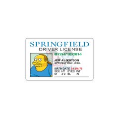 Credencial Jeff Comiquero - The Simpsons