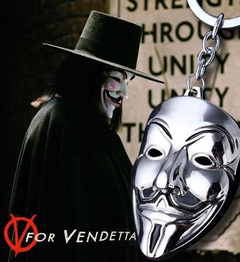 Llavero V Vendetta Metalico Plateado - comprar online