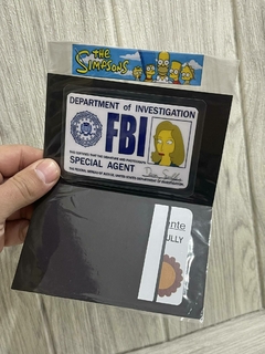 Combo Credenciales Dobles FBI Fox Mulder y Dana Scully - The SImpsons Expedientes X - XFiles - COKETACOKETO