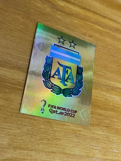 Figurita Escudo Selección Argentina "AFA" Dorado - Holograma - REPRO - Qatar 2022