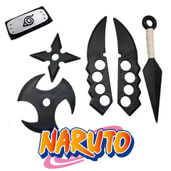 Set Naruto: 1 Kunai - Asuma X2 - Bandana - Shuriken Estrella