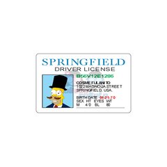 Credencial Cosme Fulanito - The Simpsons