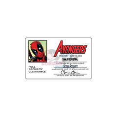 Credencial Deadpool - Avengers Comic