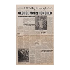 Diario Hill Valley Telegraph "George Mc Fly Honored" - Volver al Futuro