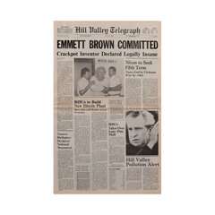 Diario Hill Valley Telegraph "Emmet Brown Commited" - Volver al Futuro