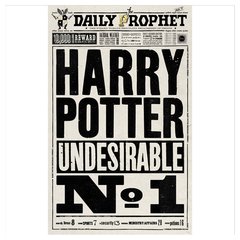 Tapa Daily Prophet Harry Potter Undesirable Nro. 1