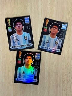 Figurita Maradona BLACK - Holograma - REPRO - Mexico 86