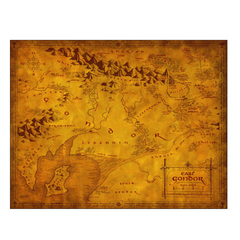 Mapa Gondor - LOTR - Lord of the Ring - Hobbit