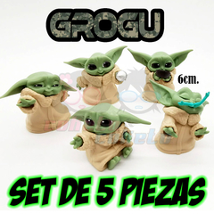 GROGU - Baby Yoda - Set de 5 piezas - 6cm. c/u