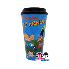 Vaso Plastico con tapa - Hey Arnold - Licencia Oficial