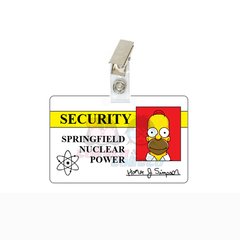 Credencial Homero - Planta Nuclear - The Simpsons